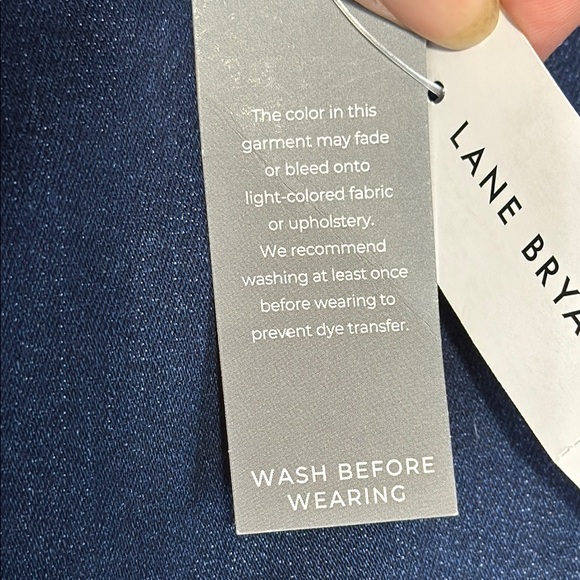 Lane Bryant Jeans Blue Dark‎ Wash Straight Leg Pull On in Size 30/32  NWT - Picture 11 of 13
